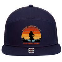 The Dadalorian Best Dad in The Galaxy Retro Vintage 7 Panel Mesh Trucker Snapback Hat