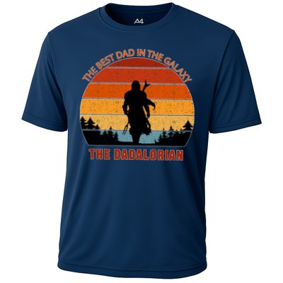 The Dadalorian Best Dad in The Galaxy Retro Vintage Performance Shirt