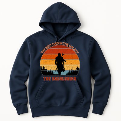 The Dadalorian Best Dad in The Galaxy Retro Vintage Hoodie