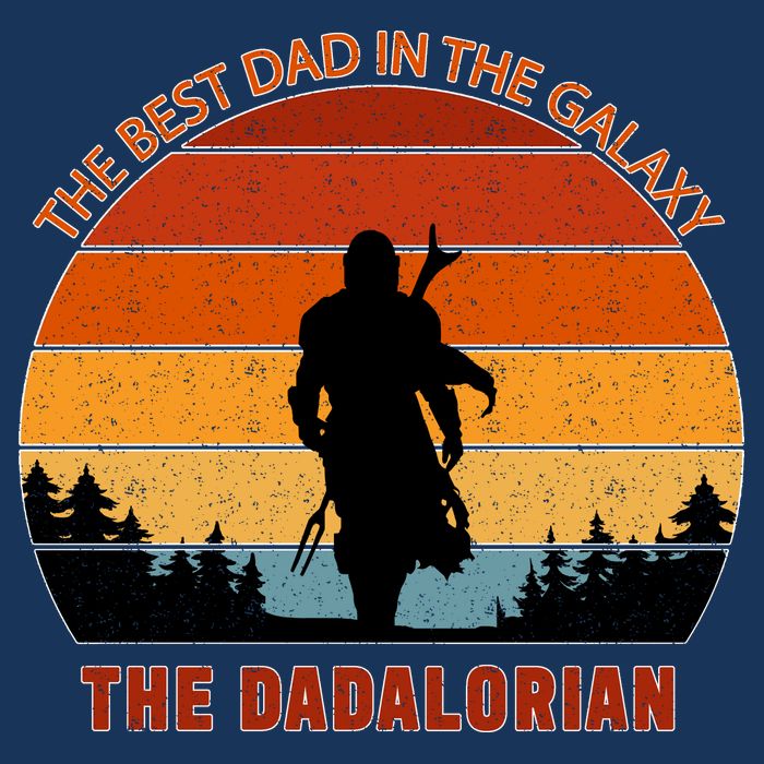 The Dadalorian Best Dad in The Galaxy Retro Vintage Apron