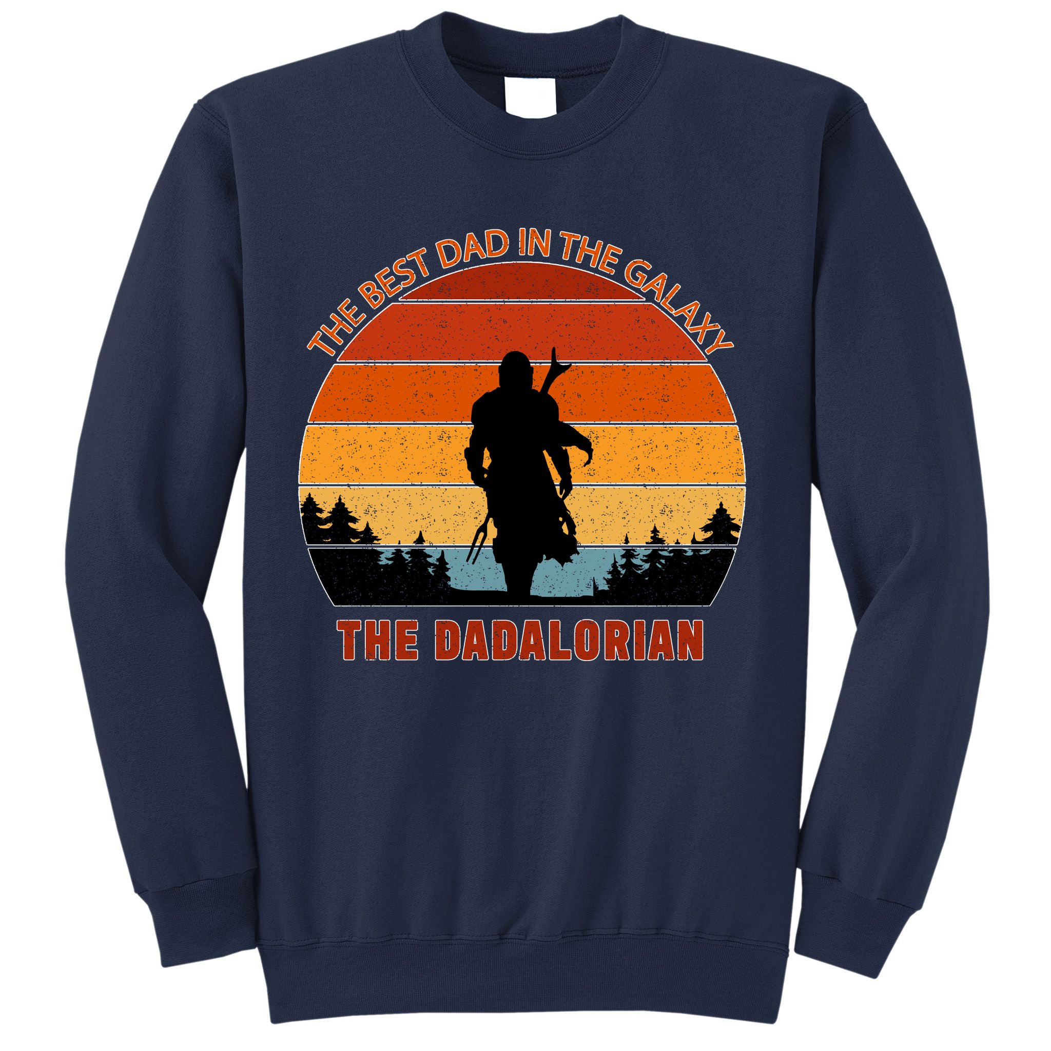 The Dadalorian Best Dad in The Galaxy Retro Vintage Sweatshirt