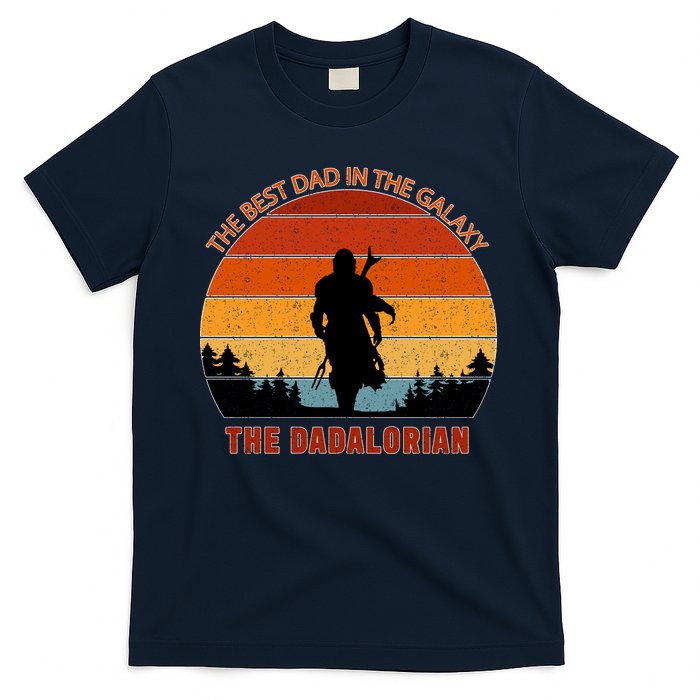 The Dadalorian Best Dad in The Galaxy Retro Vintage T-Shirt