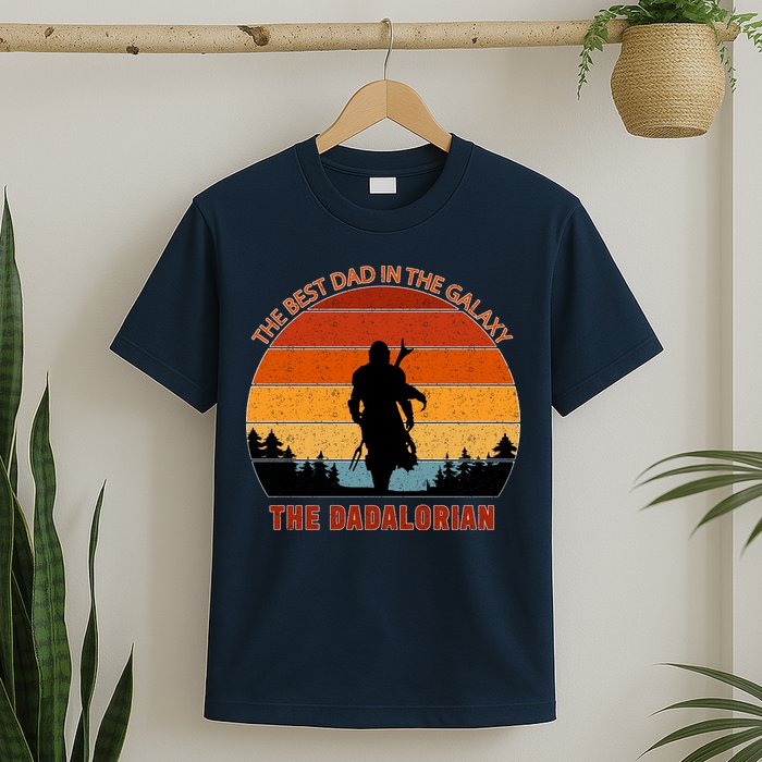 The Dadalorian Best Dad in The Galaxy Retro Vintage T-Shirt