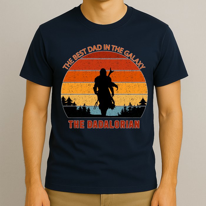 The Dadalorian Best Dad in The Galaxy Retro Vintage T-Shirt