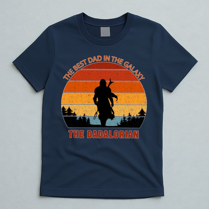 The Dadalorian Best Dad in The Galaxy Retro Vintage T-Shirt