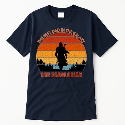 The Dadalorian Best Dad in The Galaxy Retro Vintage Tall T-Shirt
