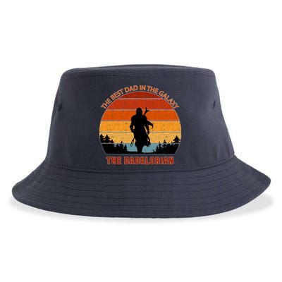 The Dadalorian Best Dad in The Galaxy Retro Vintage Sustainable Bucket Hat