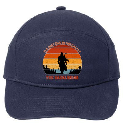 The Dadalorian Best Dad in The Galaxy Retro Vintage 7-Panel Snapback Hat