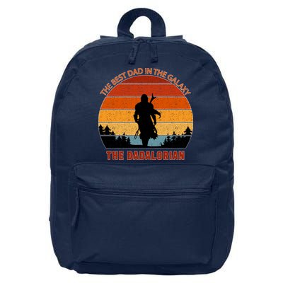 The Dadalorian Best Dad in The Galaxy Retro Vintage 16 in Basic Backpack