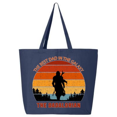 The Dadalorian Best Dad in The Galaxy Retro Vintage 25L Jumbo Tote