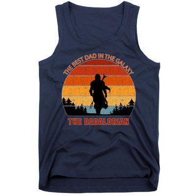 The Dadalorian Best Dad in The Galaxy Retro Vintage Tank Top