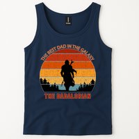 The Dadalorian Best Dad in The Galaxy Retro Vintage Tank Top