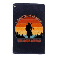 The Dadalorian Best Dad in The Galaxy Retro Vintage Golf Towel