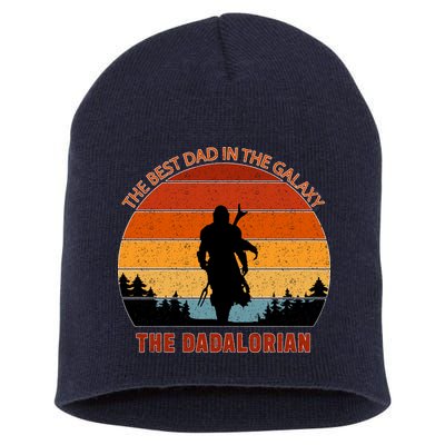 The Dadalorian Best Dad in The Galaxy Retro Vintage Short Acrylic Beanie
