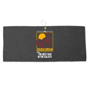 The Dadalorian Definition Best Dad In The Galaxy  Large Microfiber Waffle Golf Towel