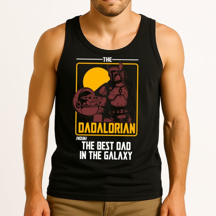The Dadalorian Definition Best Dad In The Galaxy  Tank Top