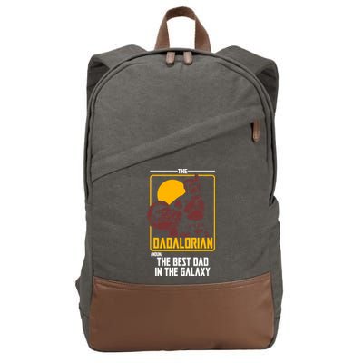 The Dadalorian Definition Best Dad In The Galaxy  Cotton Canvas Backpack