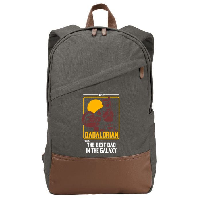 The Dadalorian Definition Best Dad In The Galaxy  Cotton Canvas Backpack