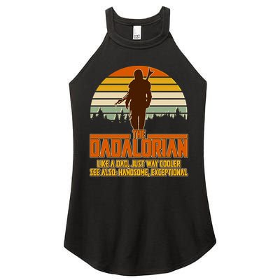The Dadalorian Like A Dad Handsome Exceptional Women's Perfect Tri Rocker Tank