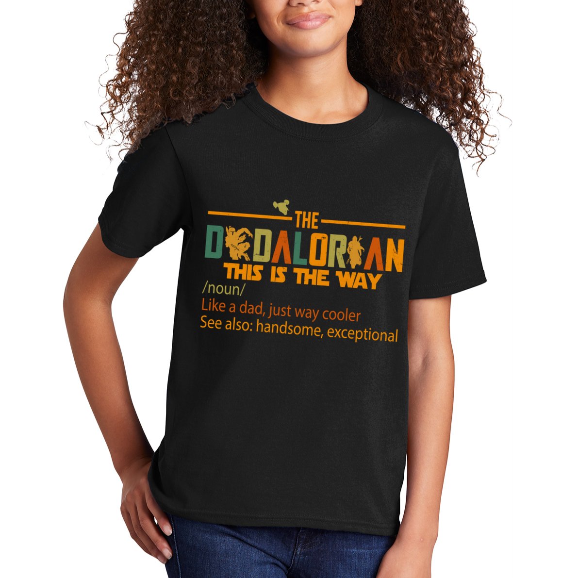 The Dadalorian This Is The Way Definition Father's Day Kids T-Shirt