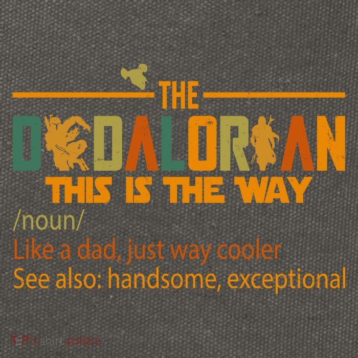 The Dadalorian This Is The Way Definition Father's Day Cotton Canvas Backpack