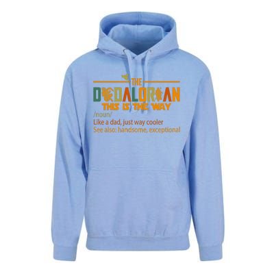 The Dadalorian This Is The Way Definition Father's Day Unisex Surf Hoodie