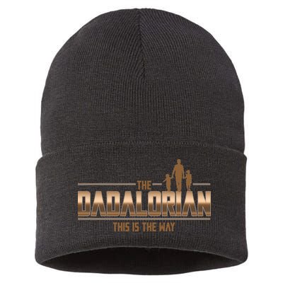The Dadalorian This Is The Way Father's Day Sci-fi Fan Sustainable Knit Beanie