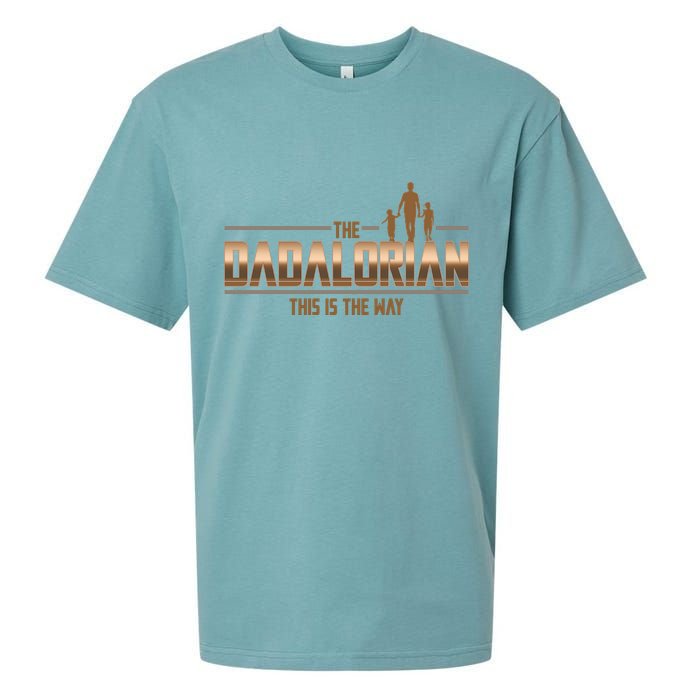 The Dadalorian This Is The Way Father's Day Sci-fi Fan Sueded Cloud Jersey T-Shirt