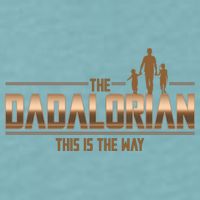 The Dadalorian This Is The Way Father's Day Sci-fi Fan Sueded Cloud Jersey T-Shirt
