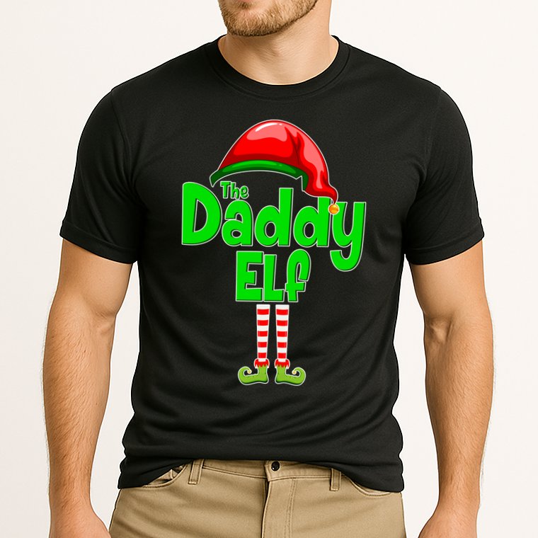 The Daddy Elf Christmas Cooling Performance Crew T-Shirt