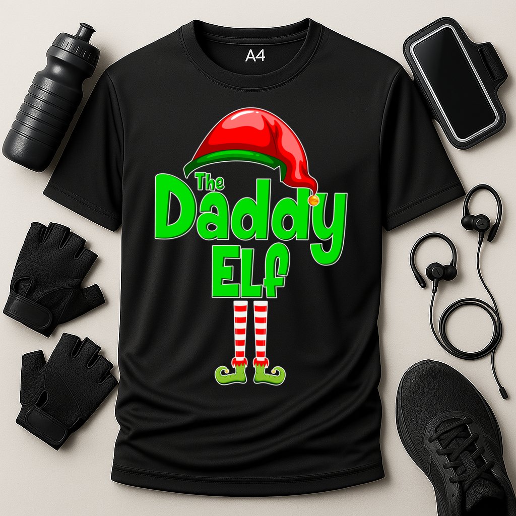 The Daddy Elf Christmas Cooling Performance Crew T-Shirt