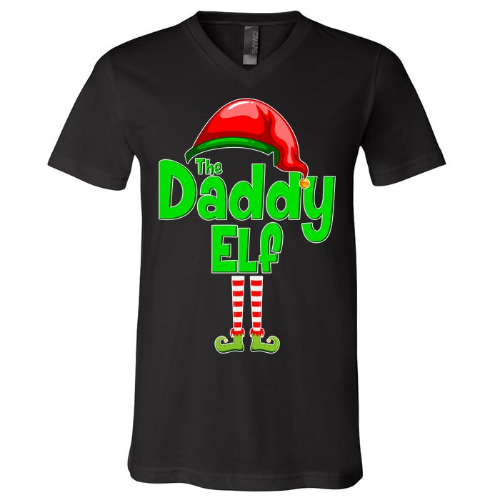 The Daddy Elf Christmas V-Neck T-Shirt