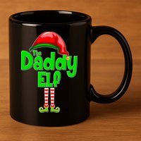 The Daddy Elf Christmas 11oz C Handle Ceramic Mug
