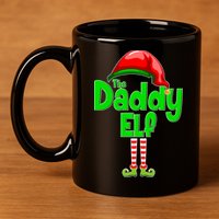 The Daddy Elf Christmas 11oz C Handle Ceramic Mug