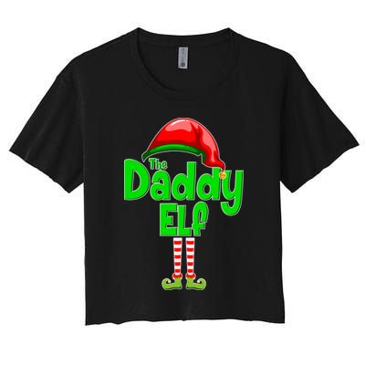 The Daddy Elf Christmas Women's Crop Top Tee