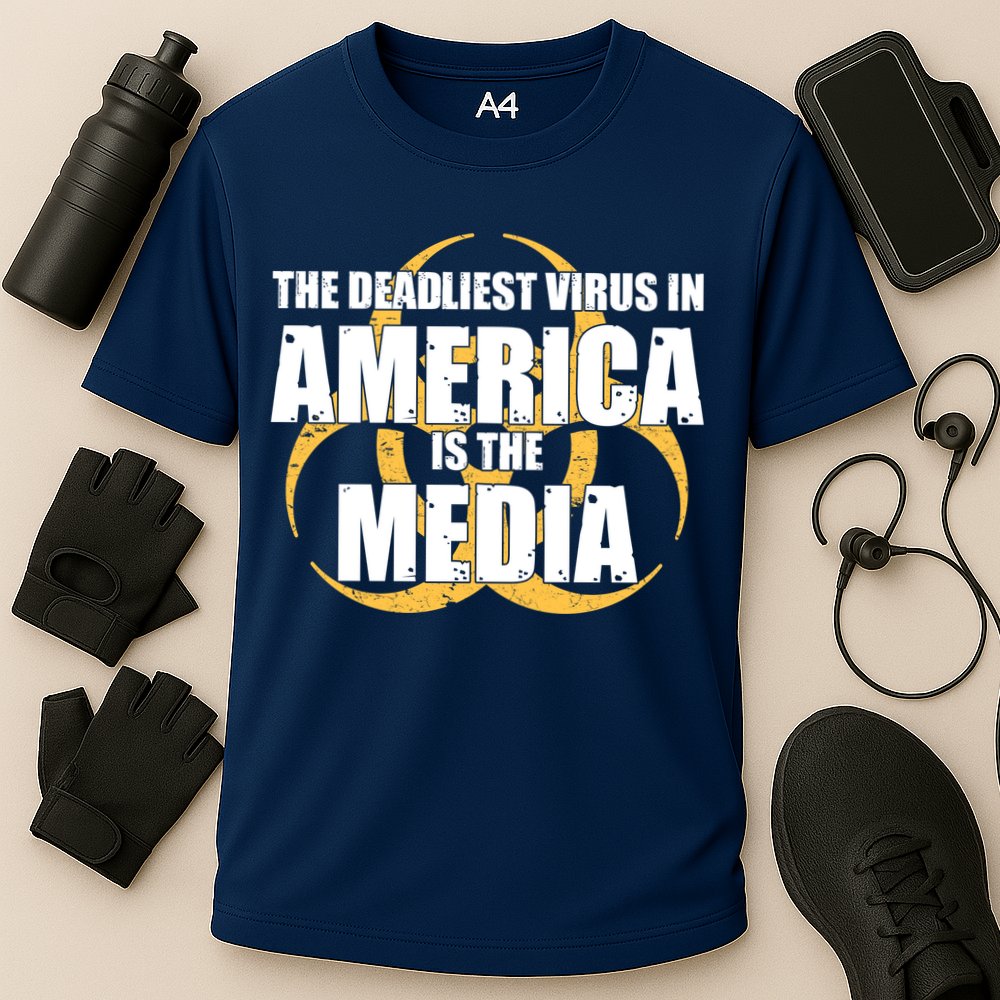 The Deadliest Virus In America Is The Media Cooling Performance Crew T-Shirt