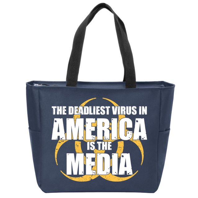 The Deadliest Virus In America Is The Media Zip Tote Bag