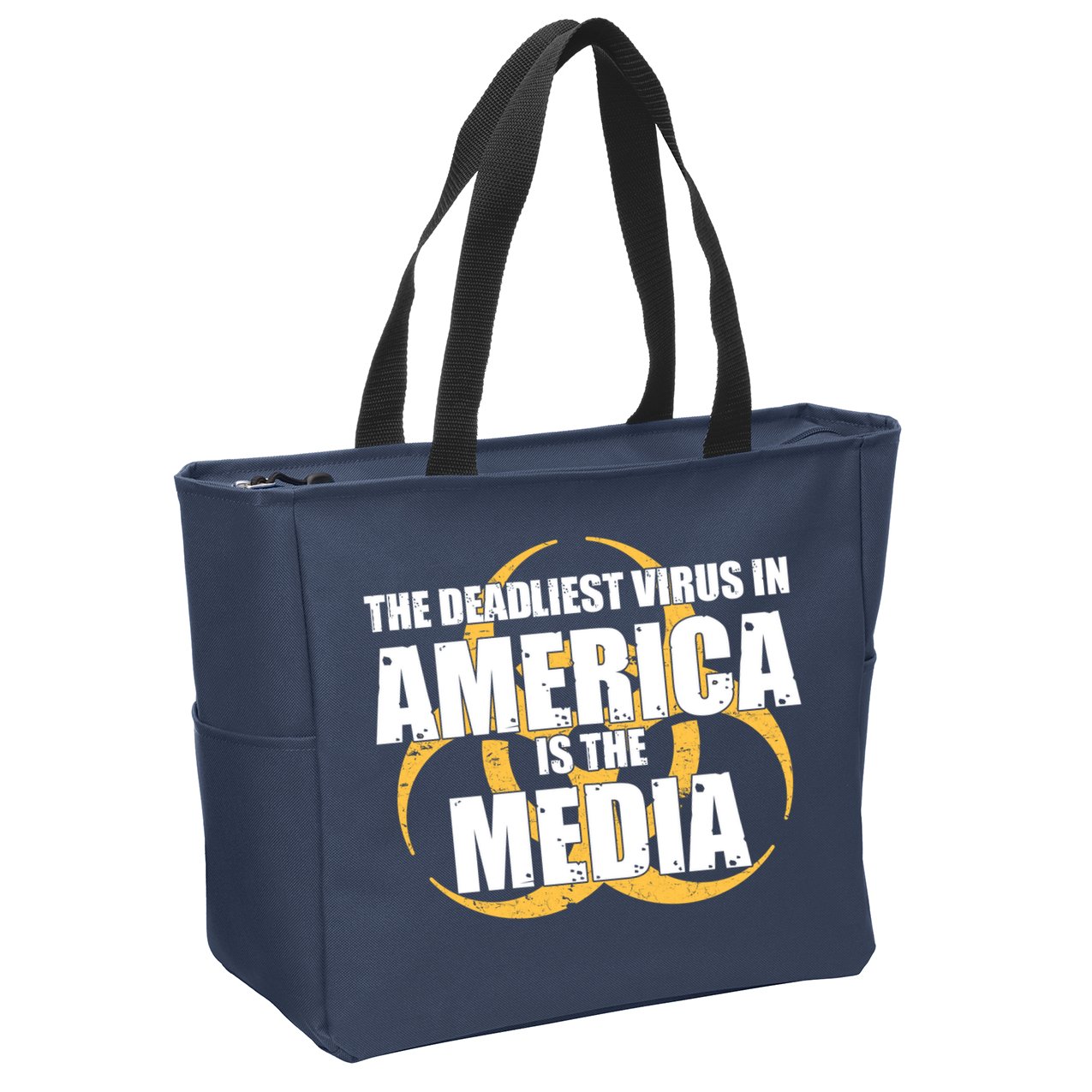 The Deadliest Virus In America Is The Media Zip Tote Bag