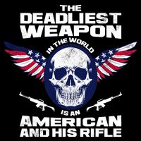 The Deadliest Weapon American And His Rifle City Backpack