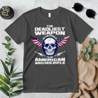 The Deadliest Weapon American And His Rifle Premium T-Shirt