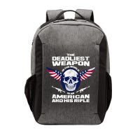 The Deadliest Weapon American And His Rifle Vector Backpack