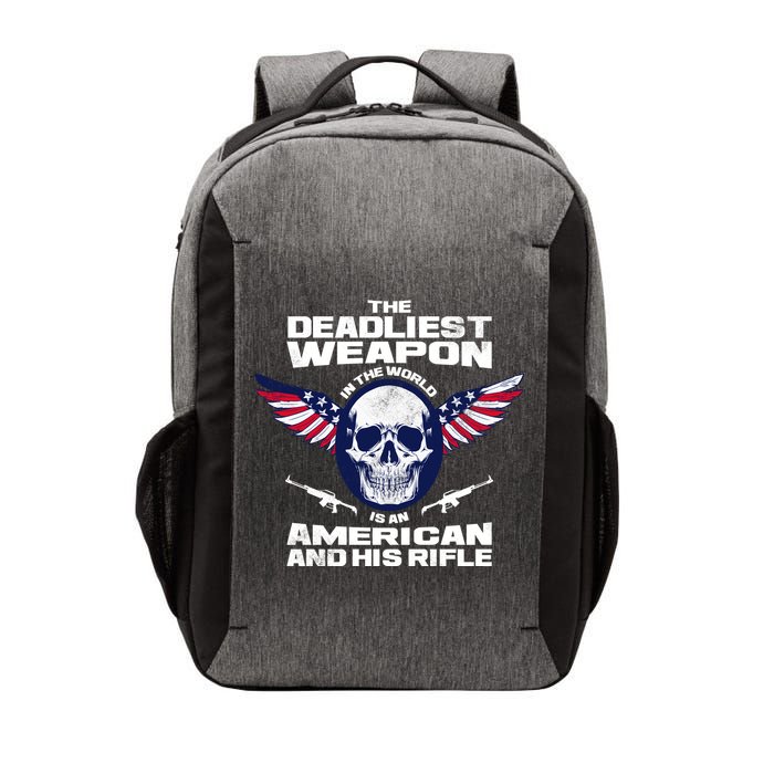 The Deadliest Weapon American And His Rifle Vector Backpack