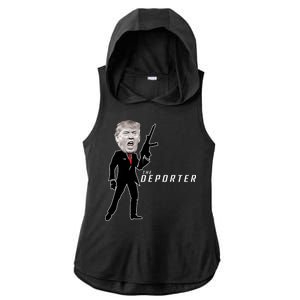 The Deporter Funny Donald Trump Ladies PosiCharge Tri-Blend Wicking Draft Hoodie Tank