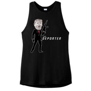 The Deporter Funny Donald Trump Ladies PosiCharge Tri-Blend Wicking Tank