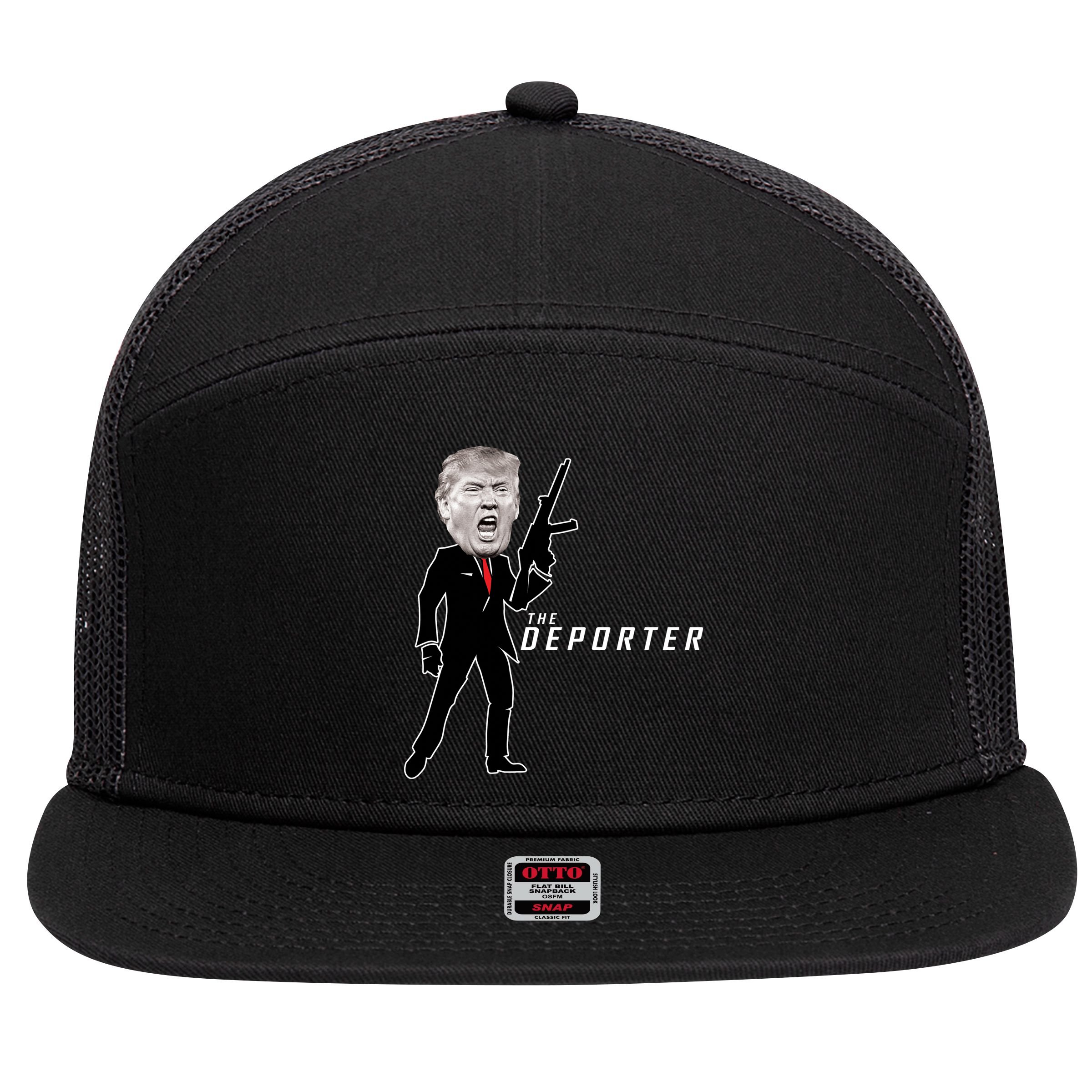 The Deporter Funny Donald Trump 7 Panel Mesh Trucker Snapback Hat