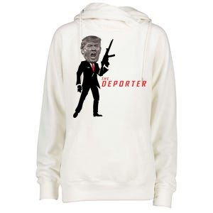 The Deporter Funny Donald Trump Womens Funnel Neck Pullover Hood