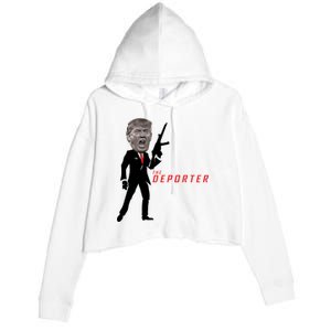 The Deporter Funny Donald Trump Crop Fleece Hoodie