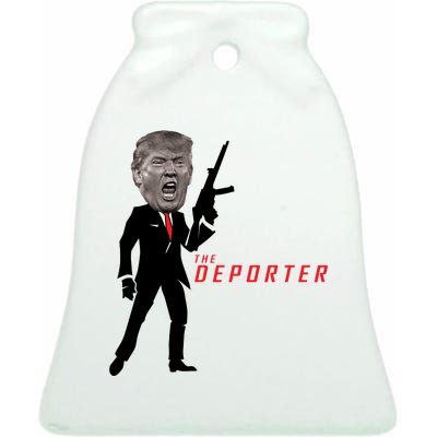 The Deporter Funny Donald Trump Ceramic Bell Ornament