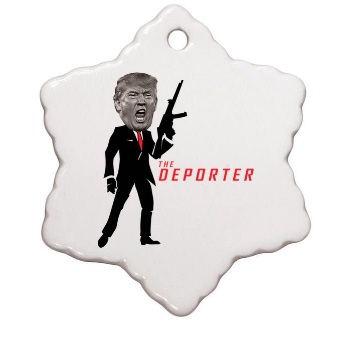 The Deporter Funny Donald Trump Ceramic Star Ornament