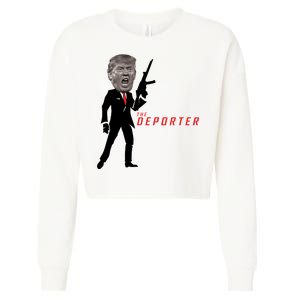 The Deporter Funny Donald Trump Cropped Pullover Crew